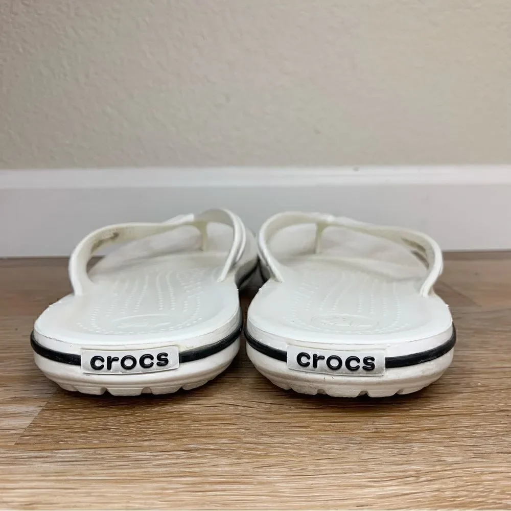 Crocs Unisex White Flip Flop Sandals